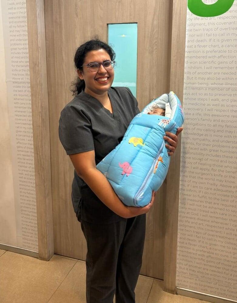 Dr. Anjani Dixit with patient — moment of joy 1